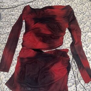 Windsor Elegant Red and Black Dress